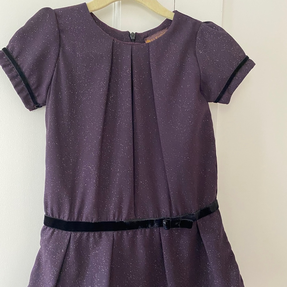 Girls purple glitter dress